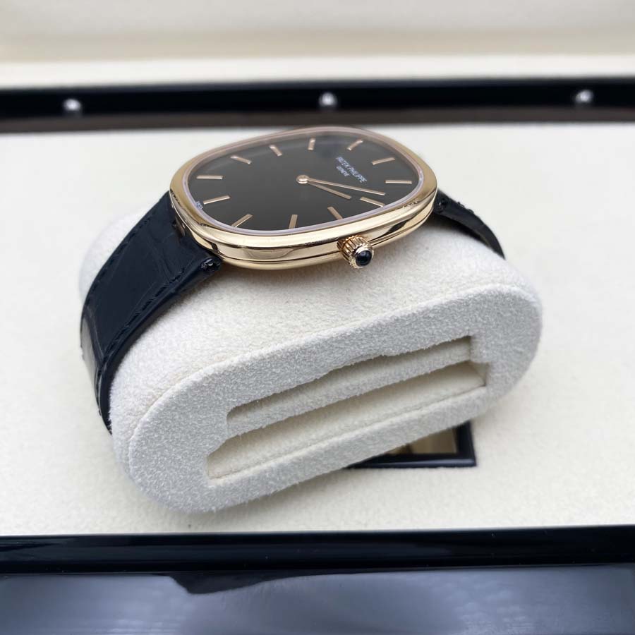 Patek Philippe 50th Anniversary Extra-Thin Golden Ellipse 34mm 5738R Black Dial