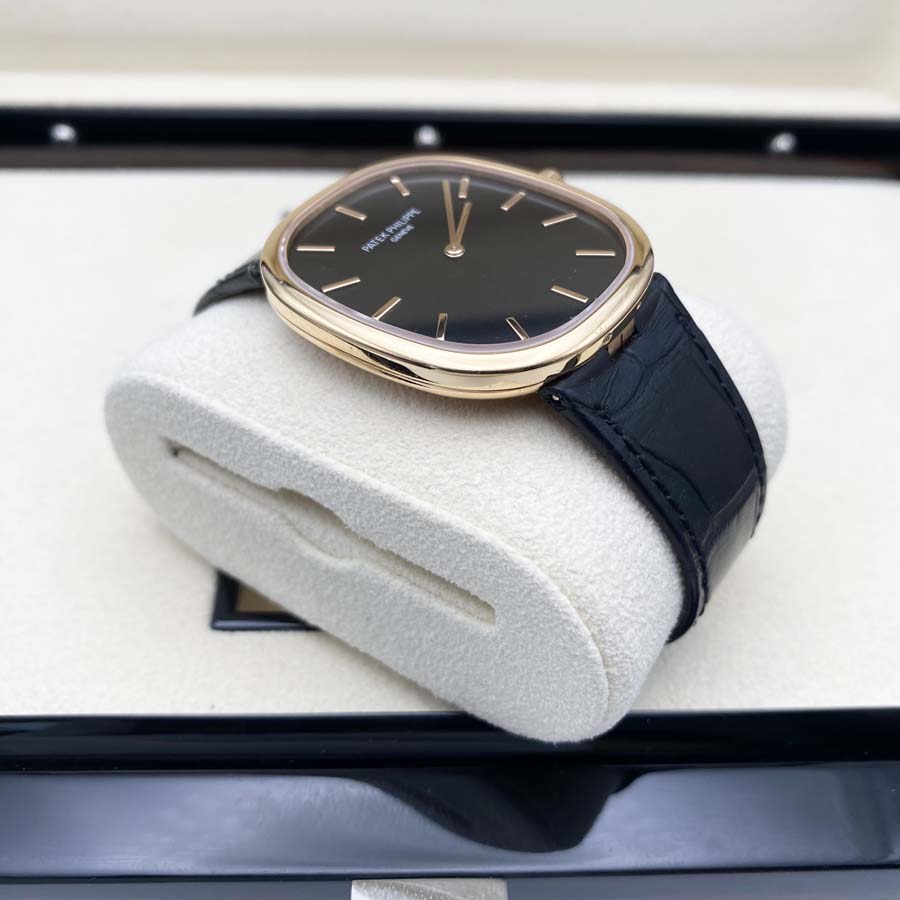 Patek Philippe 50th Anniversary Extra-Thin Golden Ellipse 34mm 5738R Black Dial Pre-Owned