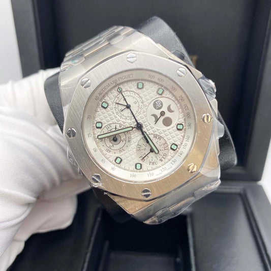 Audemars Piguet Royal Oak Offshore Perpetual Calendar Chronograph 25854TI Titanium White Dial Pre-Owned