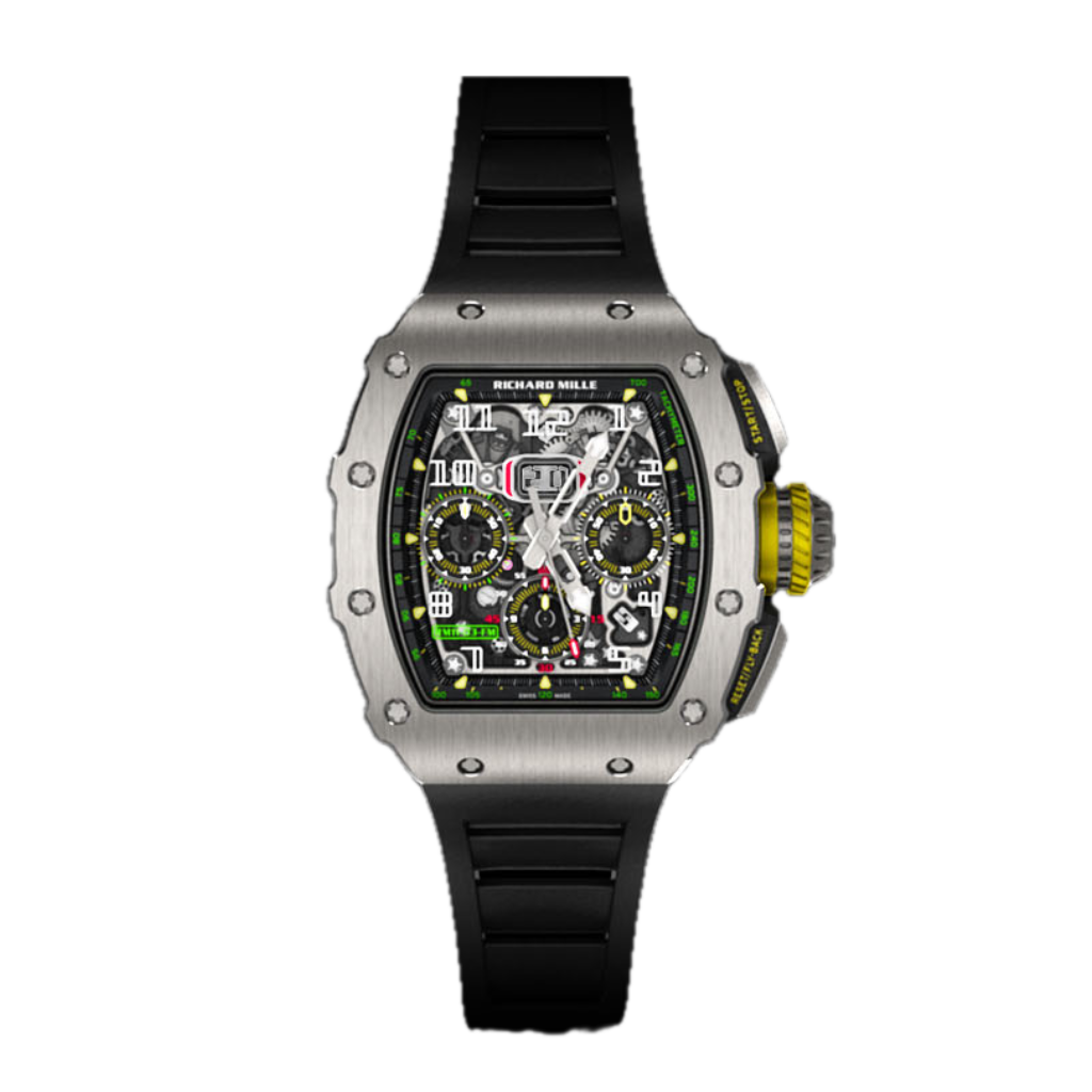 Richard Mille RM11-03 Titanium 50 mm x 44 mm Transparent Dial Titanium Rubber Strap