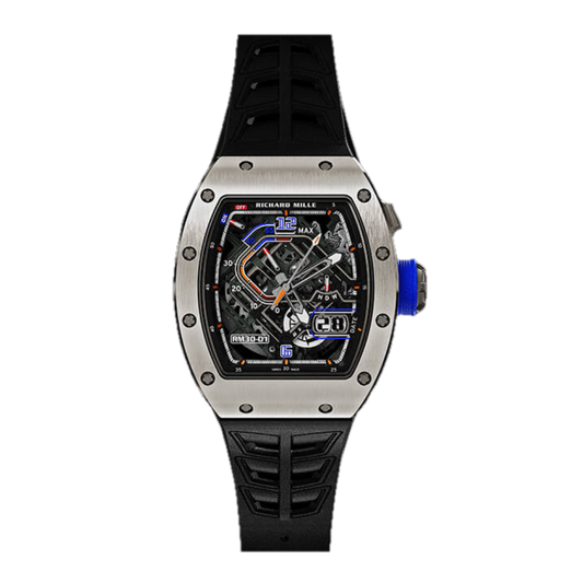 Richard Mille RM30-01 42.7 mm x 50 mm Transparent Titanium Dial Rubber Strap
