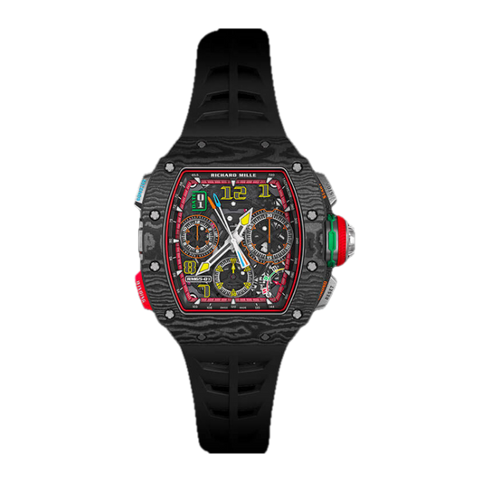 Richard Mille RM65-01 Split-Seconds Chronograph 44.5 mm x 49.5 mm Transparent Dial Carbon Rubber Strap