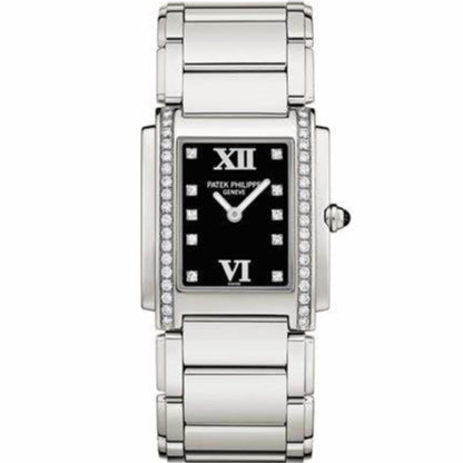 Patek Philippe 4910/10A-001 Twenty~4 25mm x 30mm Black Dial Stainless Steel