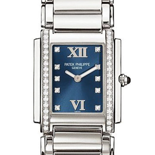 Patek Philippe 4910/10A-012 Twenty~4 25mm x 30mm Blue Dial Stainless Steel