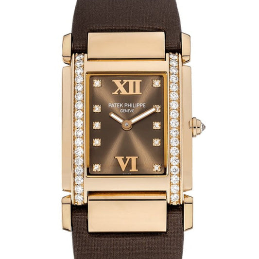Patek Philippe 4920R-001 Twenty~4 Chocolate 25mm x 30mm Brown Dial Rose Gold