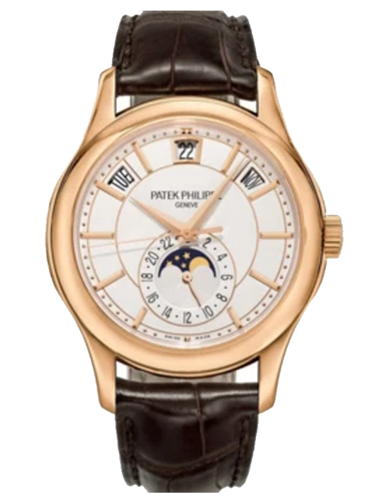 Patek Philippe Annual Calendar Opaline White Dial Rose Gold Strap 5205R-00