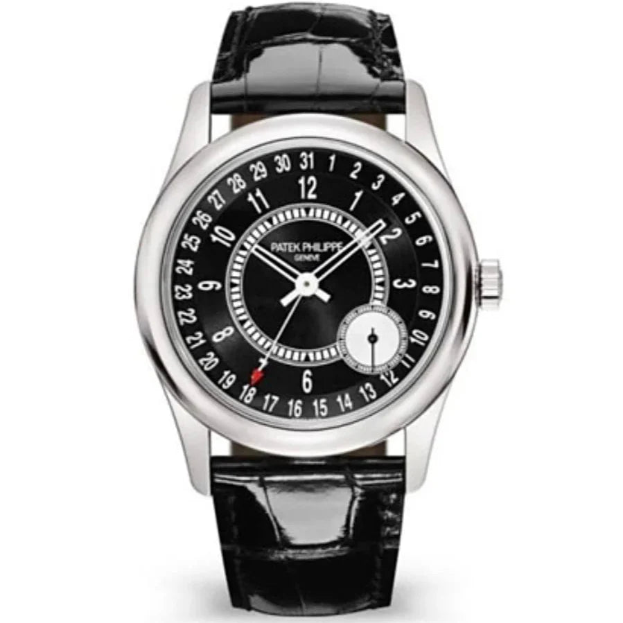 Patek Philippe Calatrava 39mm Black Dial White Gold 6006G-001