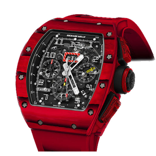 Richard Mille Chronograph RM11-FM Flaming Red TPT Quartz 50mm Openworked