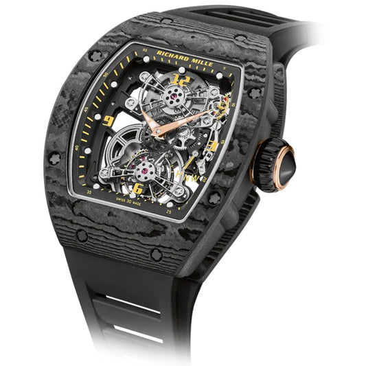 Richard Mille Chronograph RM17-01 Tourbillon Black Carbon 48mm Openworked Dial