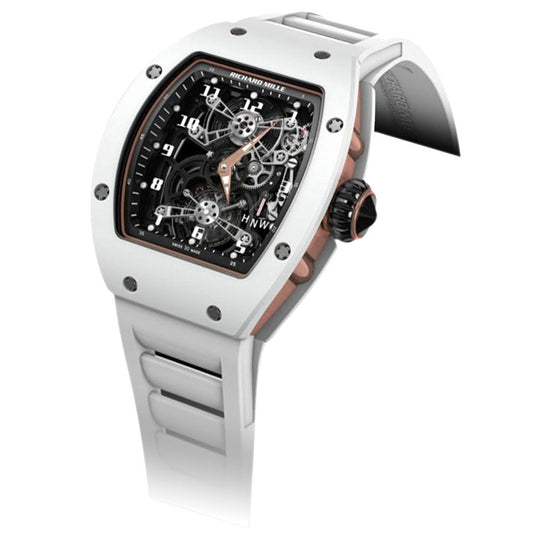 Richard Mille Chronograph RM17-01 Tourbillon White Ceramic 48mm Openworked Dial