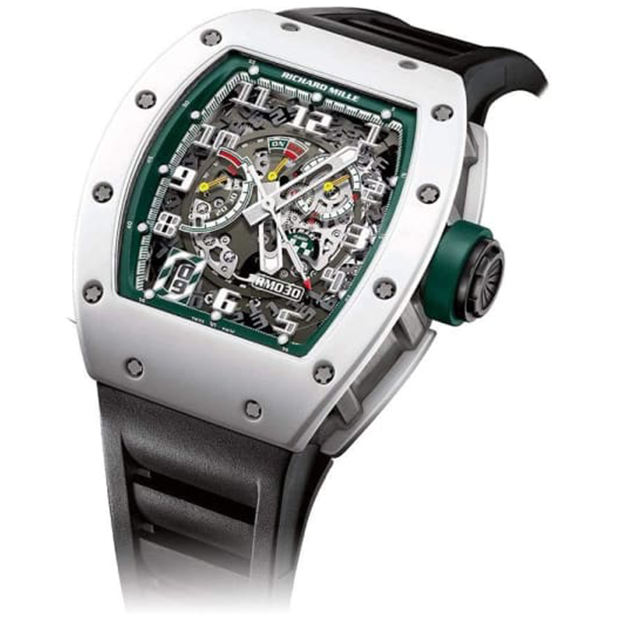 Richard Mille RM030 Le Mans White Ceramic 50mm Openworked Dial
