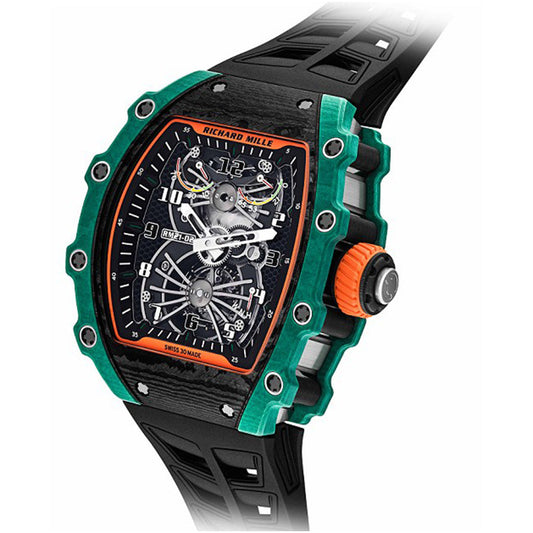 Richard Mille RM21-02 Manual Winding Tourbillon Aerodyne Quarts TPT/Carbon TPT/Titanium 50mm Openworked Dial