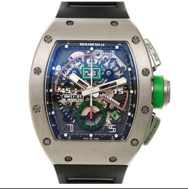 Richard Mille RM011-02 Titanium 50 mm x 42.7 mm Transparent Dial Titanium Rubber Strap