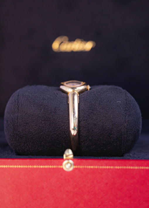 Cartier Baignoire Mini 24.6 mm x 18.7 mm Silver Dial 18k Yellow Gold Bracelet WGBA0044