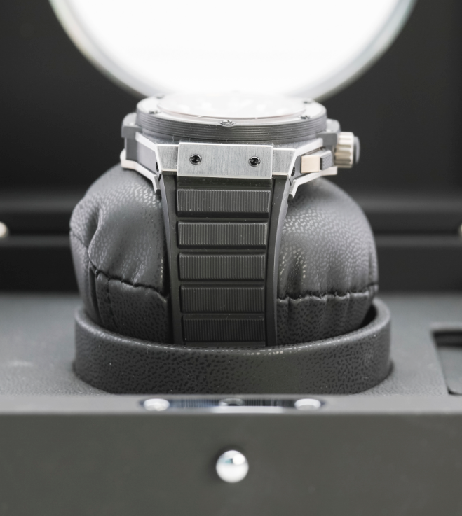 Hublot Classic Fusion Aerofusion Titanium 45 mm Transparent Dial Polished Titanium Rubber Strap 525.NX.0170.RX