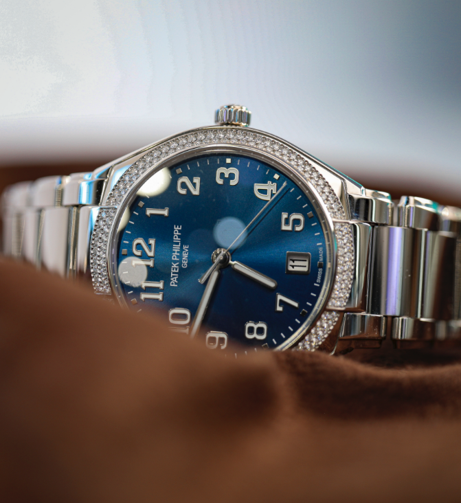 Patek Philippe Twenty~4 36 mm Blue Dial with Diamonds Stainless Steel Bracelet 7300/1200A-001