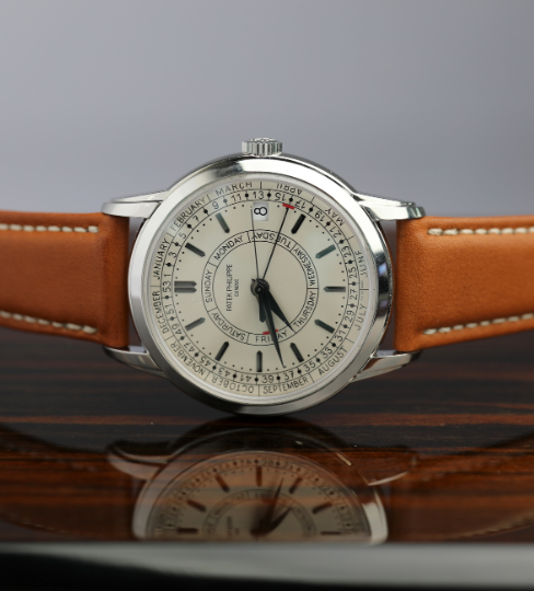 Patek Philippe Complications Silver Opaline Dial Steel Case   Strap 40 mm 5212A-001