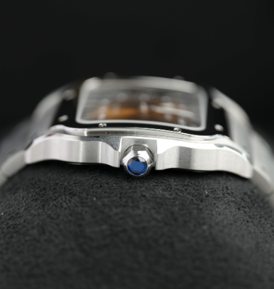 Cartier Santos Large Steel Brown Dial Bracelet WSSA0064