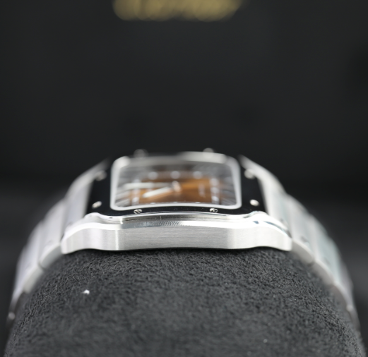 Cartier Santos Large Steel Brown Dial Bracelet WSSA0064