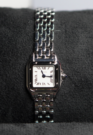 Cartier Panthère Mini 25 mm x 19 mm Silver Dial Steel Bracelet WSPN0012