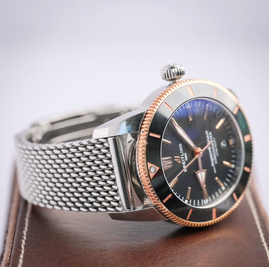 Breitling Superocean Heritage B20 Automatic 44 mm Black Dial Stainless Steel & 18K Red Gold Bracelet UB2030121B1A1