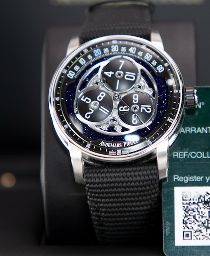 Audemars Piguet Code 11.59  Starwheel 41 mm Blue  Dial Black Ceramic Rubber-Coated Strap 15212NB.OO.A002KB.01