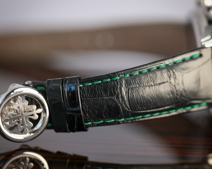 Patek Philippe Grand Complications 41 mm Green Dial Platinum   Leather Strap 5270P-014