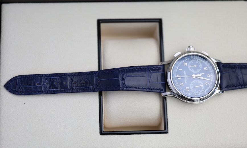 Patek Philippe Grand Complications 41 mm Blue Dial Platinum   Leather Strap 5370P-011