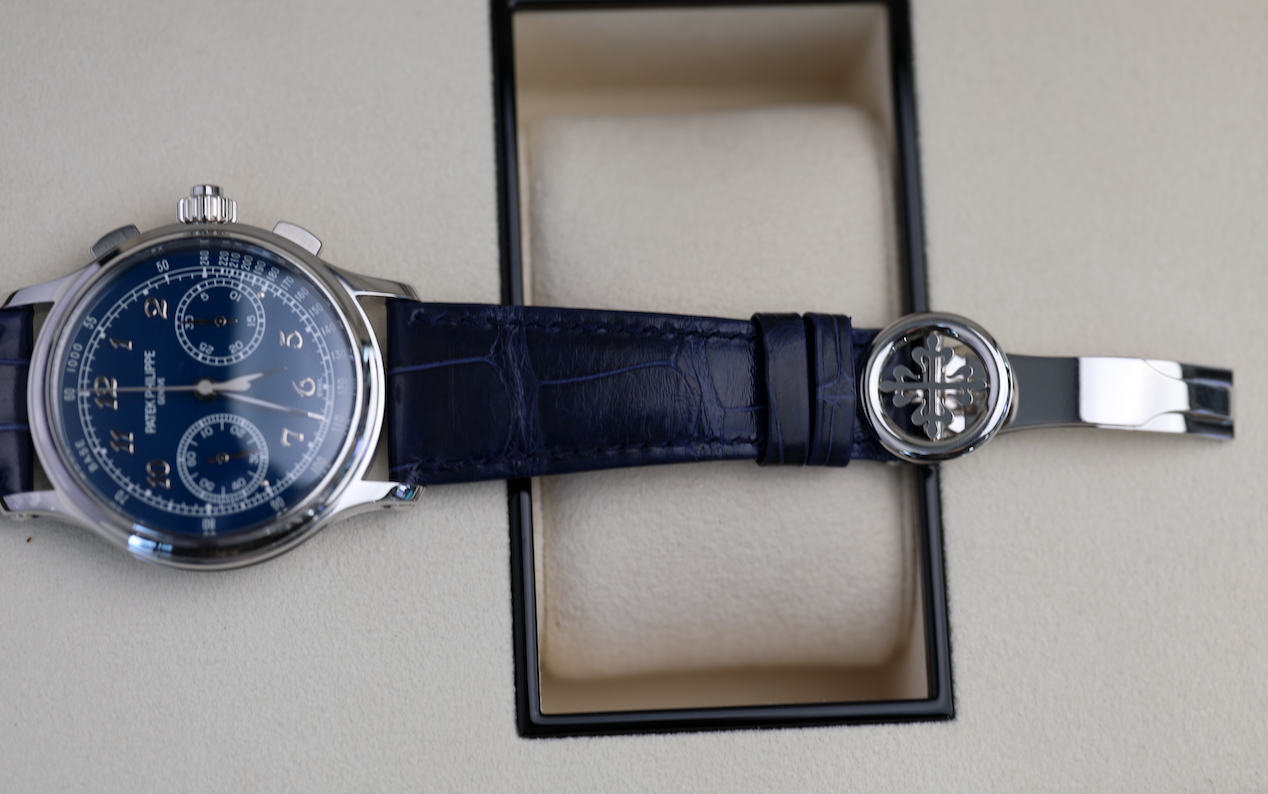 Patek Philippe Grand Complications 41 mm Blue Dial Platinum   Leather Strap 5370P-011