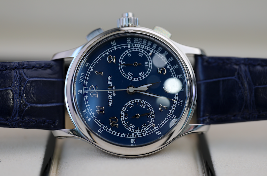 Patek Philippe Grand Complications 41 mm Blue Dial Platinum   Leather Strap 5370P-011