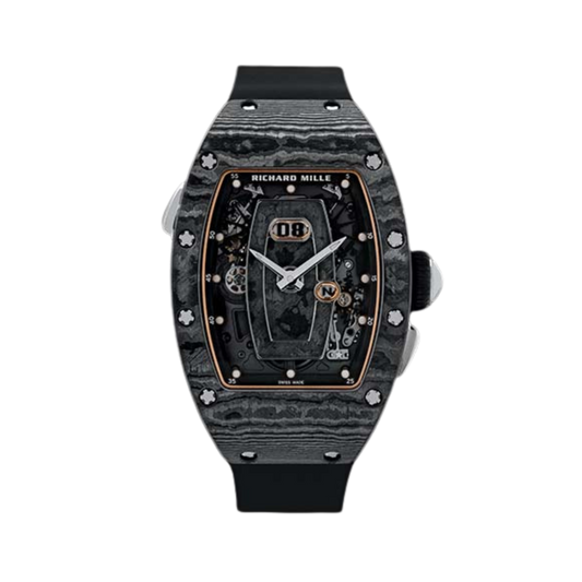 Richard Mille RM037 Automatic Winding 52 mm Black Dial Titanium Rubber Strap
