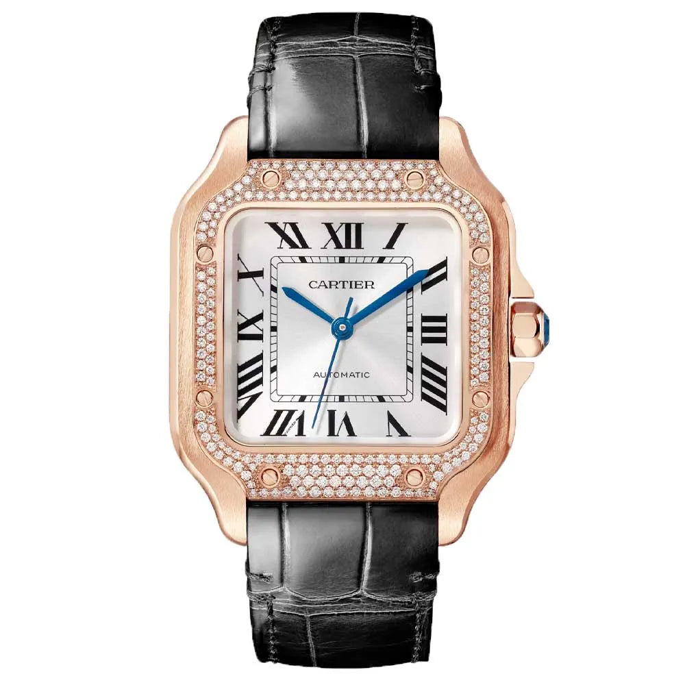 Cartier Santos de Cartier 35mm Silvered Sunray Dial WJSA0012
