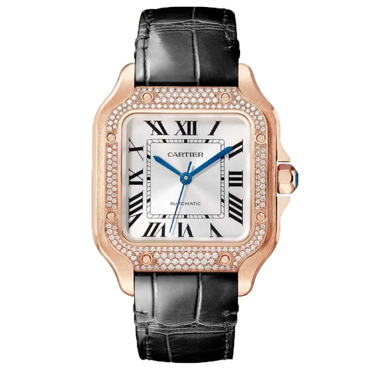 Cartier Santos de Cartier 35mm Silvered Sunray Dial WJSA0012