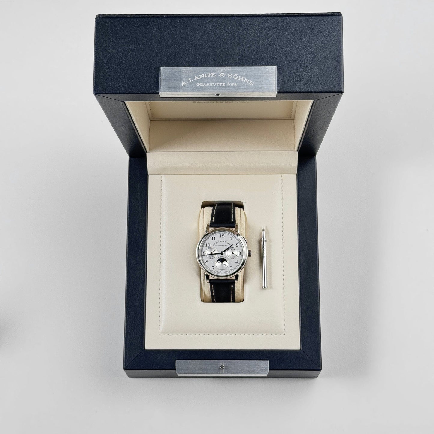 A. Lange & Söhne 1815 Annual Calendar 238.026E White Gold Silver Dial Moon Phase