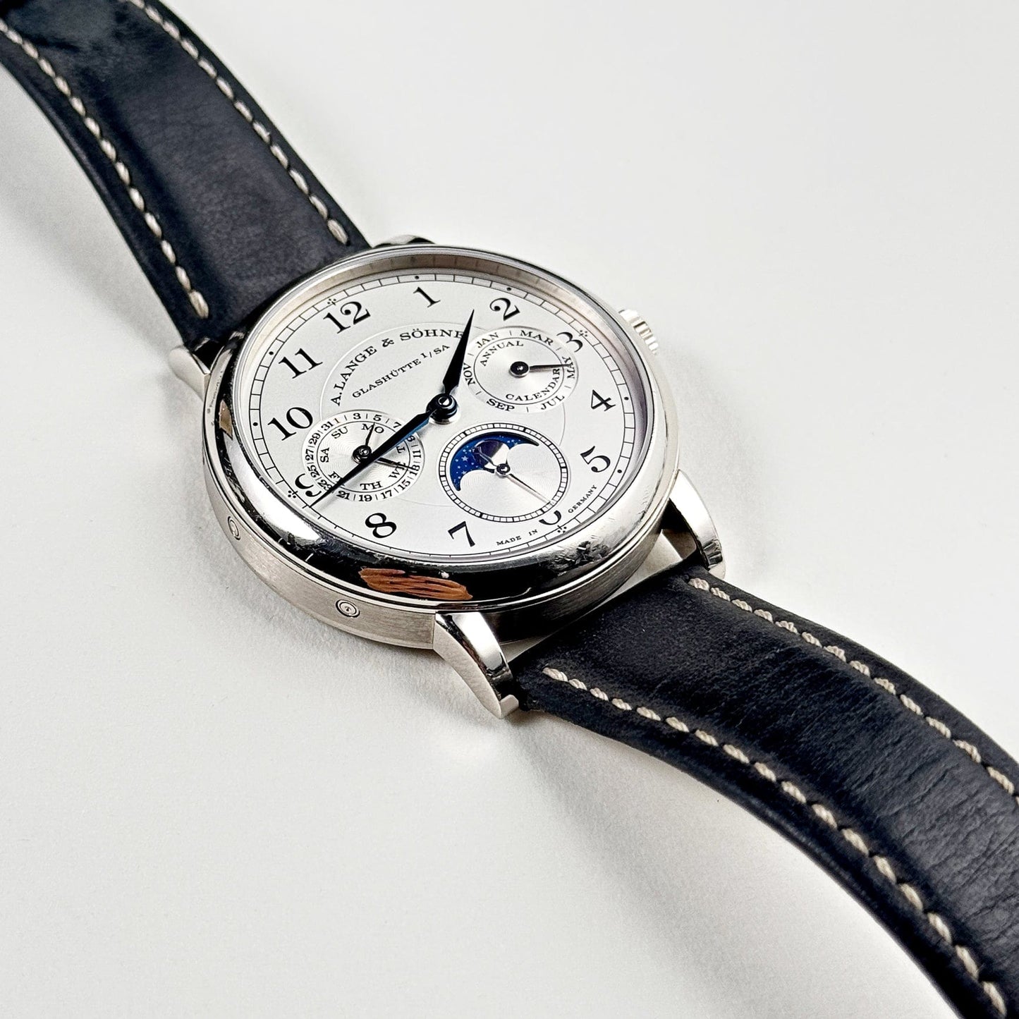 A. Lange & Söhne 1815 Annual Calendar 238.026E White Gold Silver Dial Moon Phase