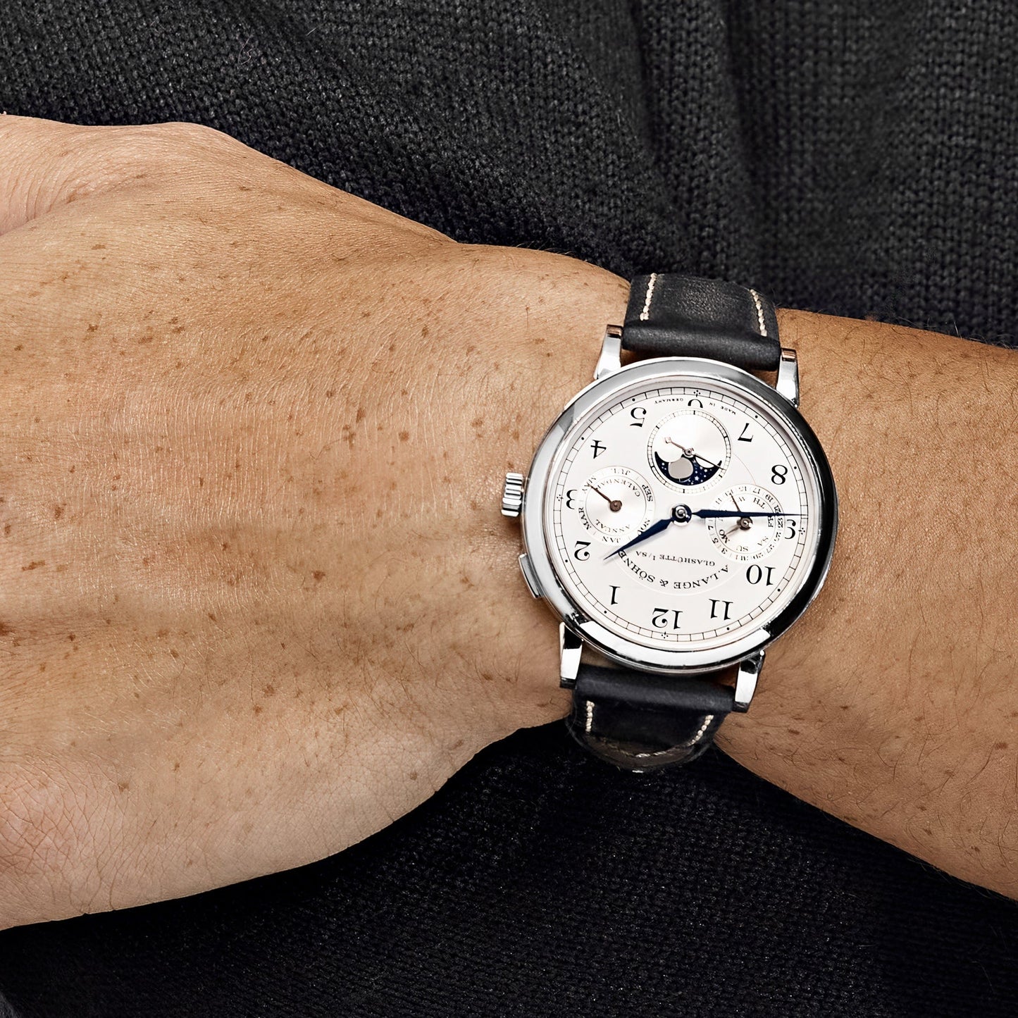 A. Lange & Söhne 1815 Annual Calendar 238.026E White Gold Silver Dial Moon Phase