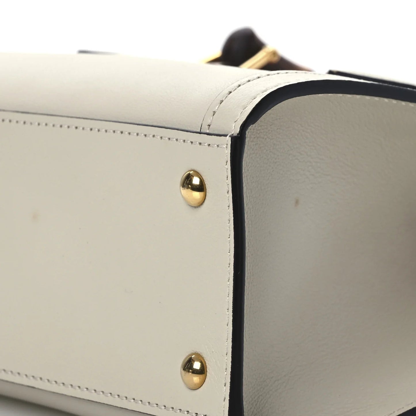 Wonka Grain Calfskin Mini Diana Tote Bag Mystic White Orange Fluo