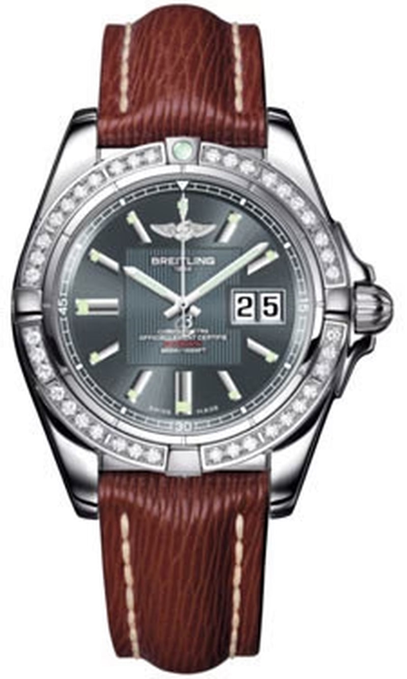'- Galactic 41 Stainless Steel - Diamond Bezel - Sahara Strap