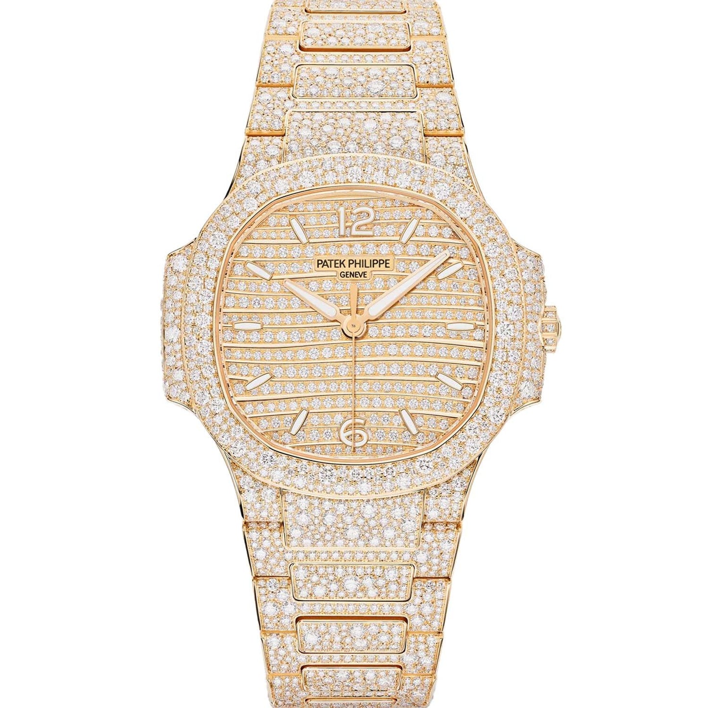 Patek Philippe Nautilus Rose Gold Iced Out Diamond Set 7118/1450R-001