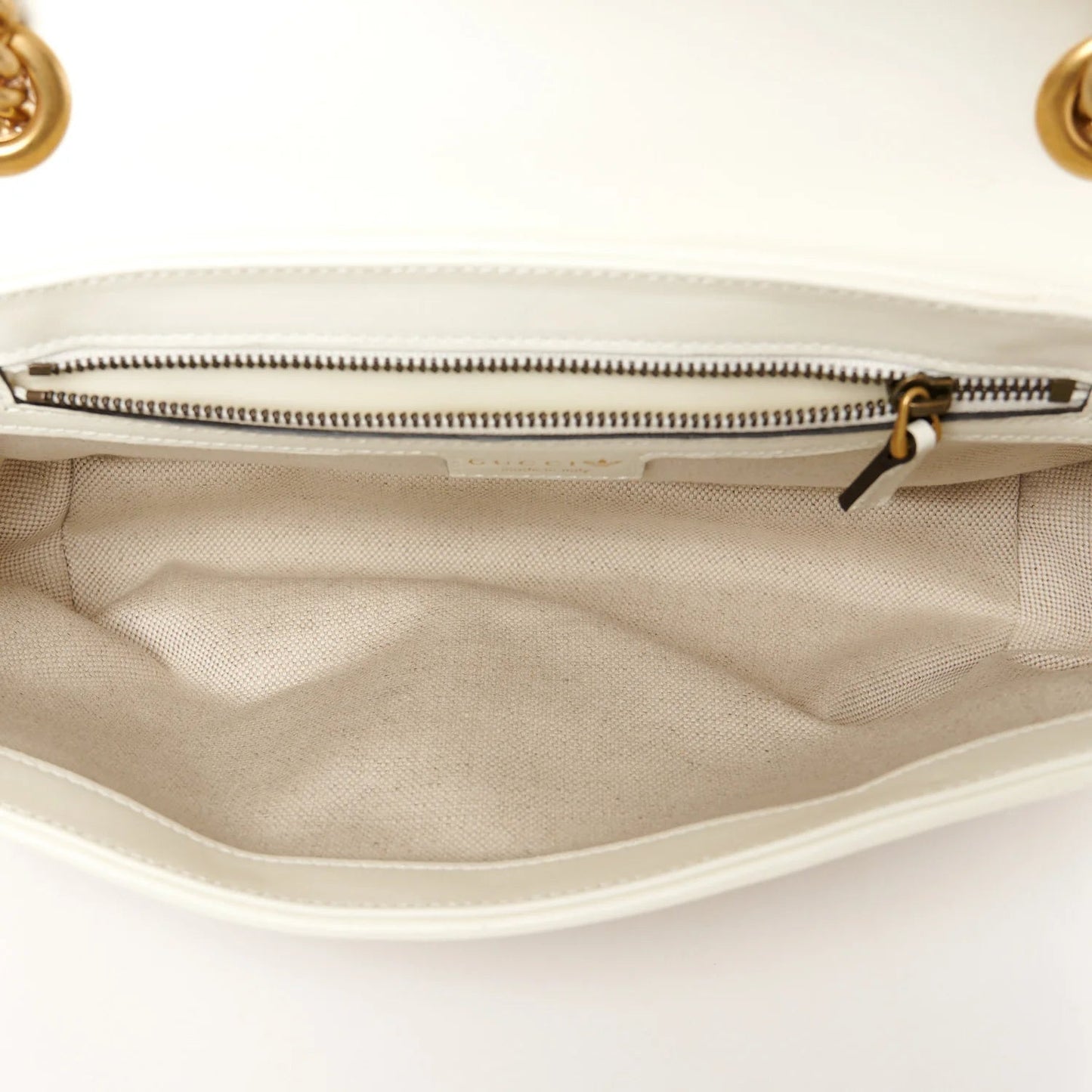 X adidas Calfskin Matelasse Small GG Marmont Shoulder Bag off White