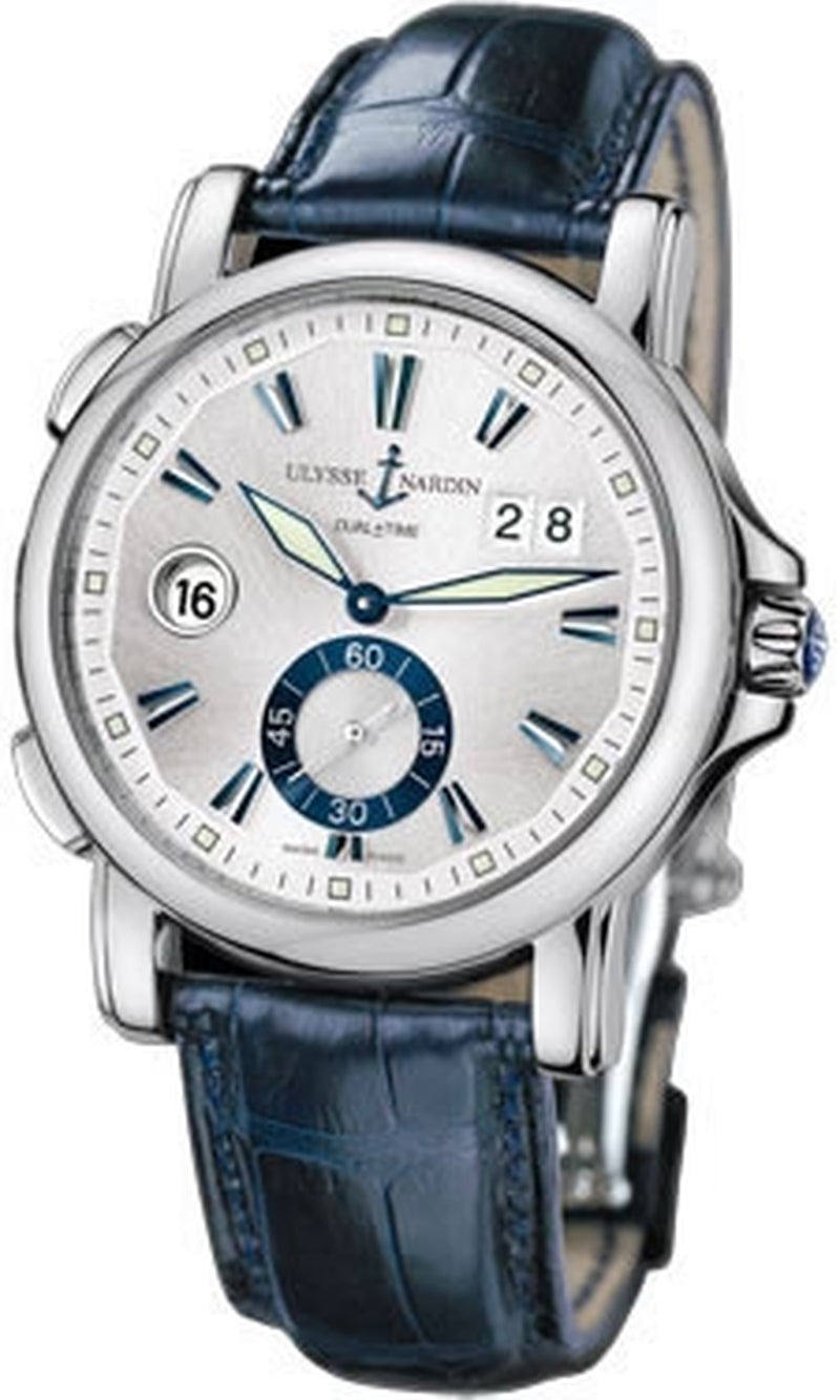 '- Dual Time 42Mm - Stainless Steel - Leather Strap