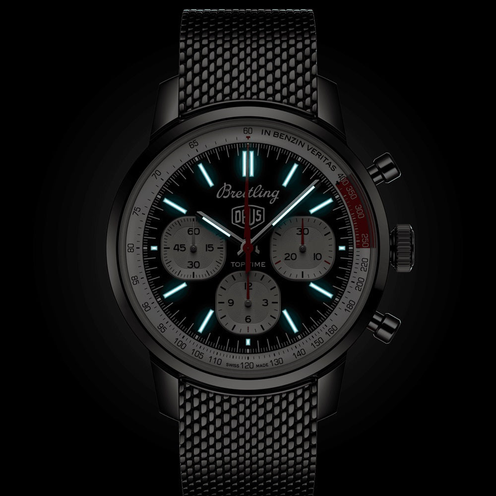 Unworn Breitling Top Time B01 Deus Ref# AB01765A1B1A1, box and papers