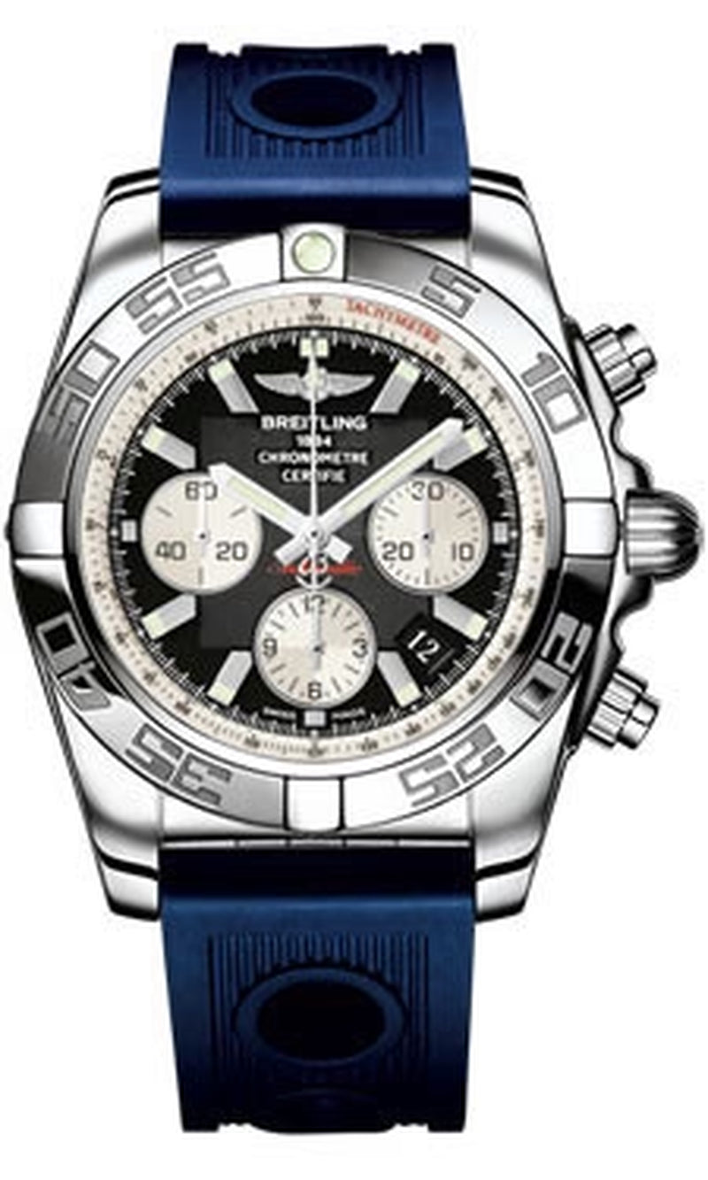 '- Chronomat 44 Steel Polished Bezel - Ocean Racer Strap
