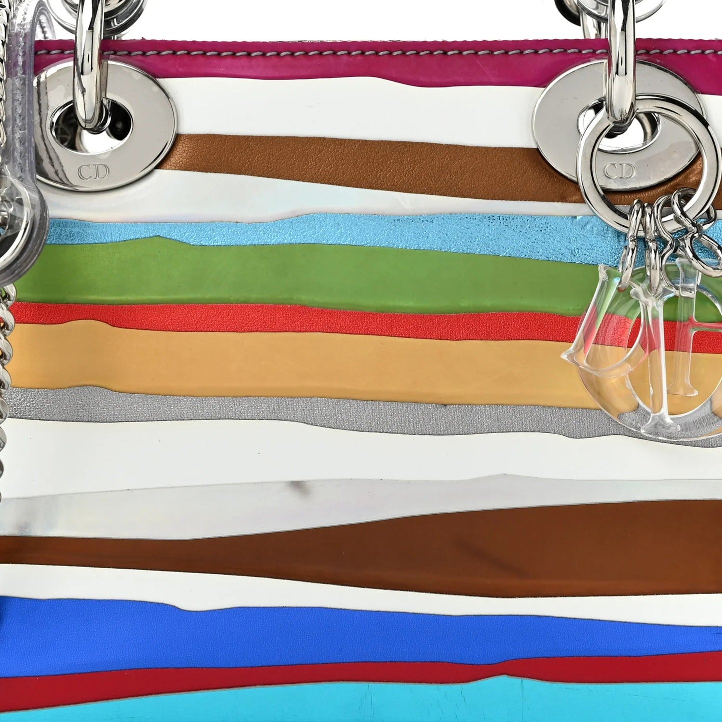 X WANG GUANGLE Technical Fabric Acrylic PVC Mini Lady Dior Multicolor