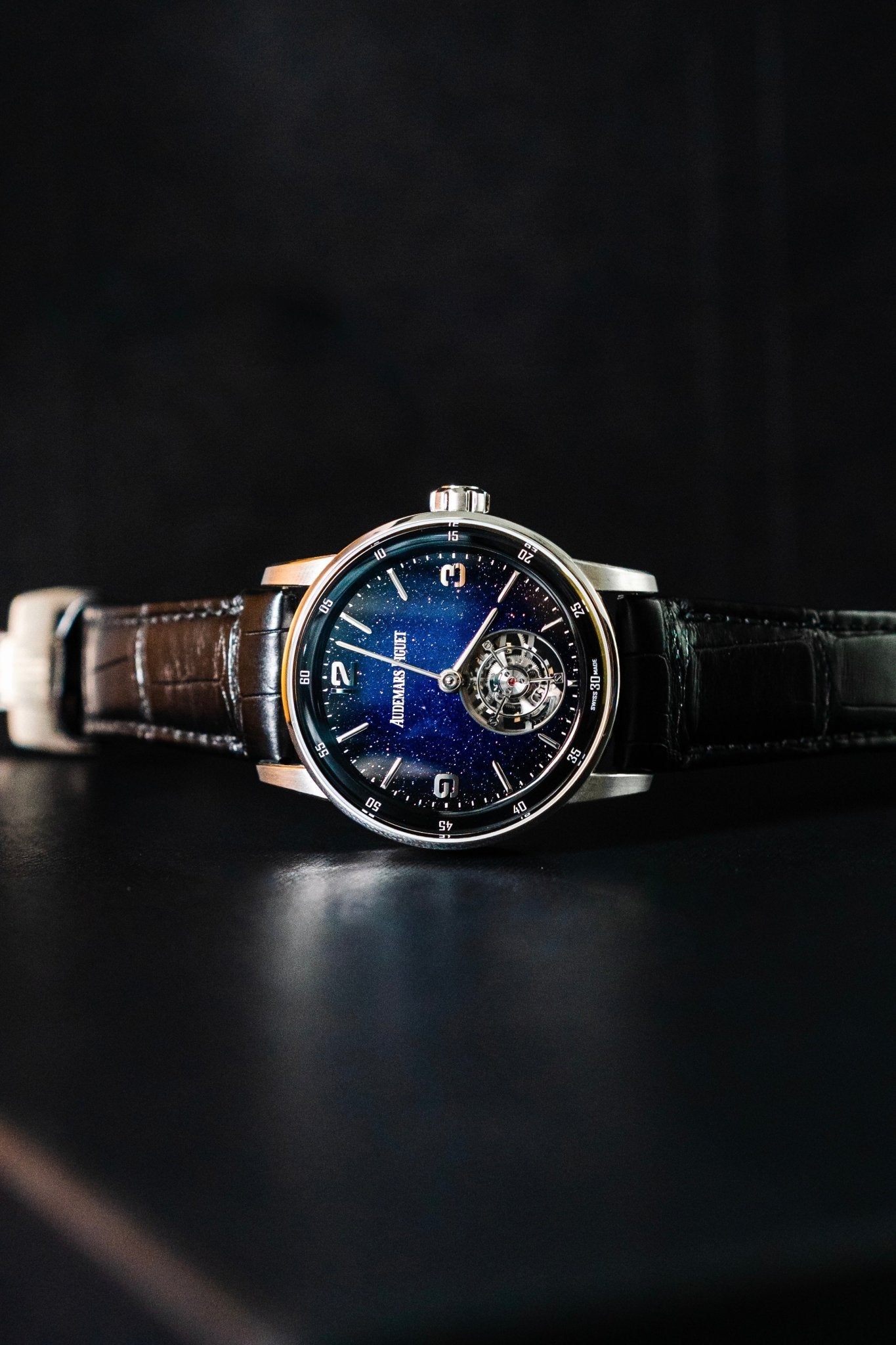 Audemars Piguet Code 11.59 Selfwinding Flying Tourbillon - White Gold - Blue Dial (Ref# 26396BC.OO.D002CR.01)