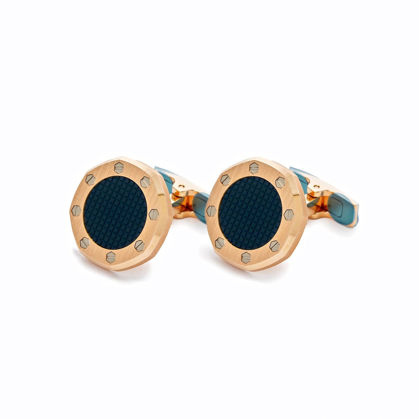 Audemars Piguet Rose Gold Cufflinks in Blue