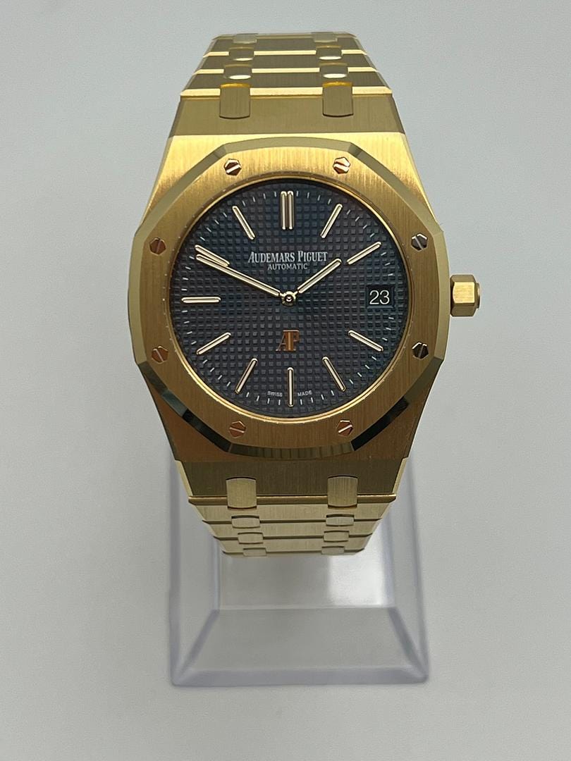 Audemars Piguet Royal Oak 15202BA.OO.1240BA.01 'Jumbo' Extra Thin Yellow Gold Blue Dial (2021)