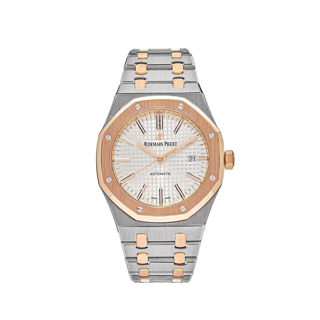 Audemars Piguet Royal Oak 15400SR.OO.1220SR.01 Stainless Steel Rose Gold White Dial (2015)