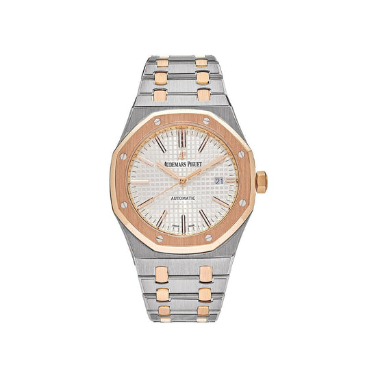 Audemars Piguet Royal Oak 15400SR.OO.1220SR.01 Stainless Steel Rose Gold White Dial (2015)