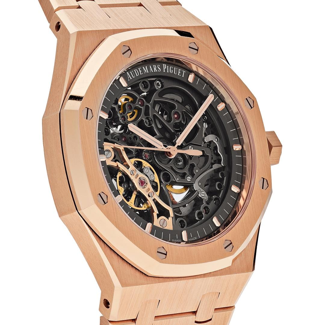 Audemars Piguet Royal Oak 15407OR.OO.1220OR.01 Double Balance Wheel Openworked Rose Gold